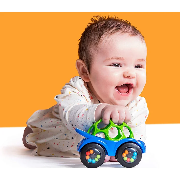 Bright Starts, Oball Spielzeugauto mit Rassel, blau-grün – Bild 6