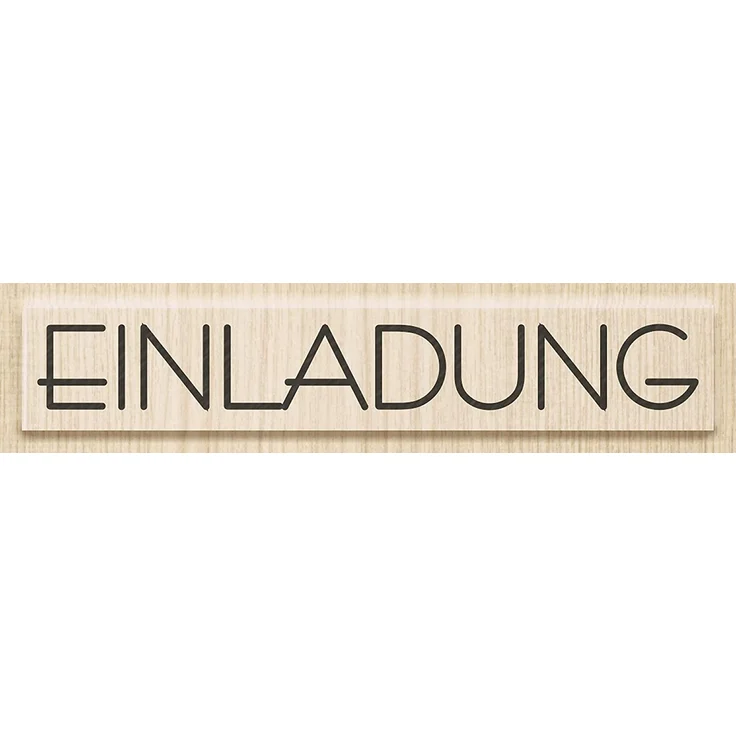 Knorr Prandell 211800330 Knorr prandell 211800330 Stempel aus Holz (Einladung) Motivgröße 9 x 1,3 cm, Motiv: Einladung – Bild 1