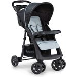 Hauck Shopper Neo II Buggy bis 25 kg mit Liegefunktion ab Geburt, klein zusammenfaltbar, Einhand-Faltmechanismus, leicht, 2 Getränkehalter, großer Korb, Caviar Silber/Grau