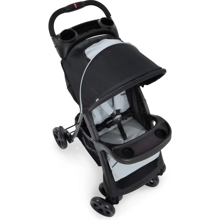 Hauck Shopper Neo II Buggy bis 25 kg mit Liegefunktion ab Geburt, klein zusammenfaltbar, Einhand-Faltmechanismus, leicht, 2 Getränkehalter, großer Korb, Caviar Silber/Grau – Bild 11