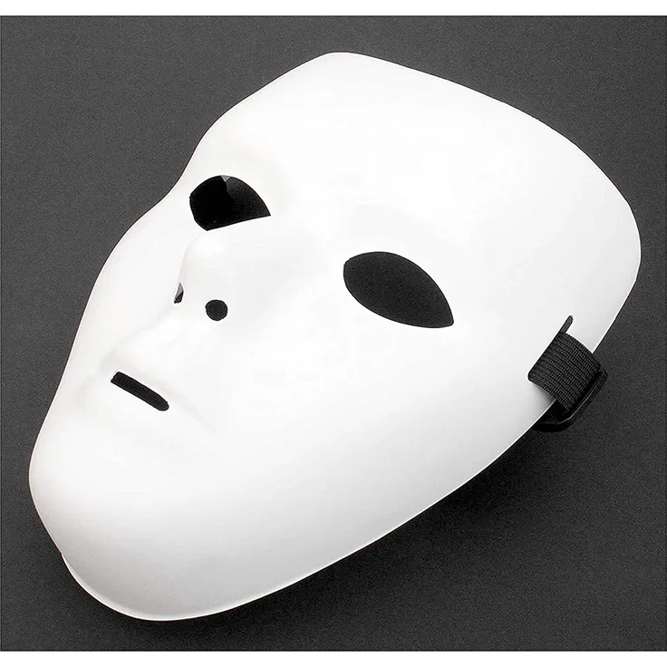 TK Gruppe Timo Klingler 12x Maske weiß - Theathermaske zum bemalen unbemalt basteln Anonymous Phantom Masken - Karneval & Fasching & Halloween - Preisvergleich