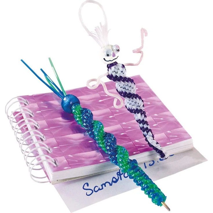 folia 73019 - Flechtschnüre Bastelset, 197 Teile - zum Gestalten individueller Scoubidous und Armbänder – Bild 5