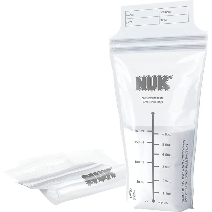 NUK 10252088 Muttermilchbeutel, 25 Stück a 180 ml, sterilisiert für den sofortigen Einsatz, auslaufsicher, BPA-frei – Bild 2