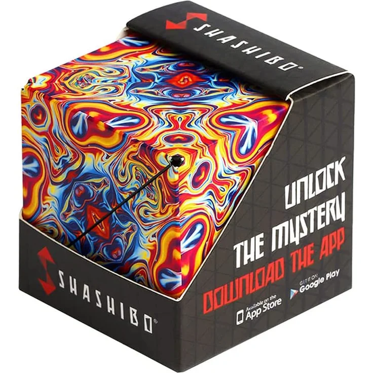 SHASHIBO Formwechsel Zauberwürfel - Preisgekrönt, Patentiert - Anti Stress Spielzeug – 36 Seltenerdmagnete - 3D Infinity Cube - Shashibo Magnetwürfel in Über 70 Formen Verwandelbar (Spaced Out) – Bild 1