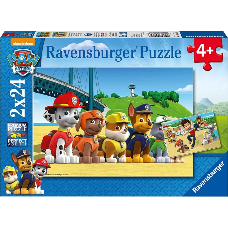 Ravensburger Puzzle Kinder Heldenhafte Hunde, Für Kinder Ab 4 Jahren, Zwei Motive, 2 x 24 Teile – Bild 1