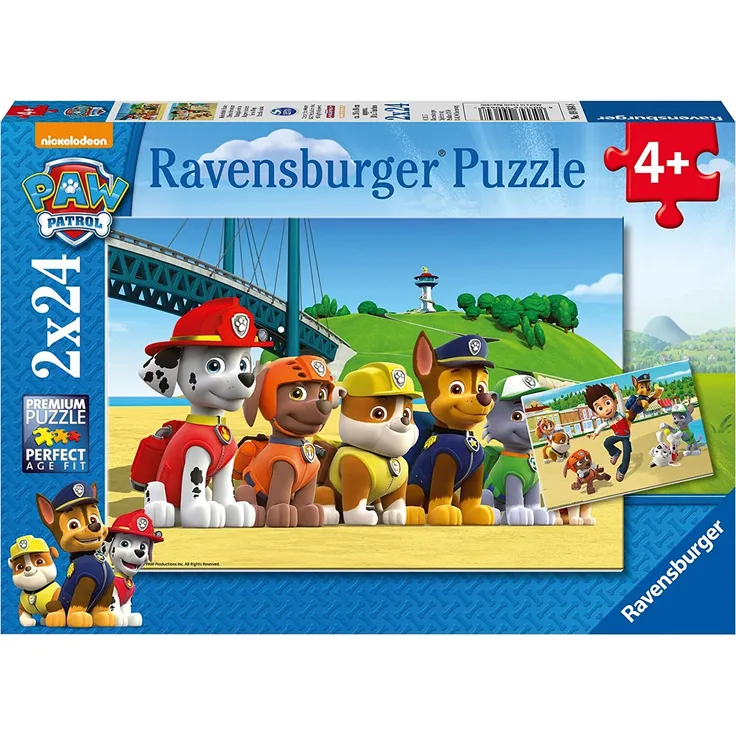 Ravensburger Puzzle Kinder Heldenhafte Hunde, Für Kinder Ab 4 Jahren, Zwei Motive, 2 x 24 Teile