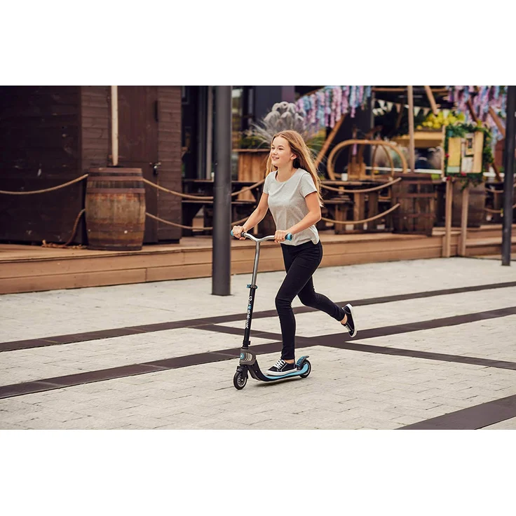 Globber Flow Foldable Unisex-Tretroller, zusammenklappbar, 473-120, schwarz/grau, höhenverstellbar – Bild 6