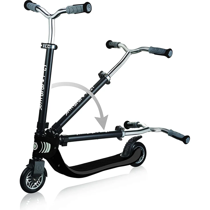 Globber Flow Foldable Unisex-Tretroller, zusammenklappbar, 473-120, schwarz/grau, höhenverstellbar – Bild 5