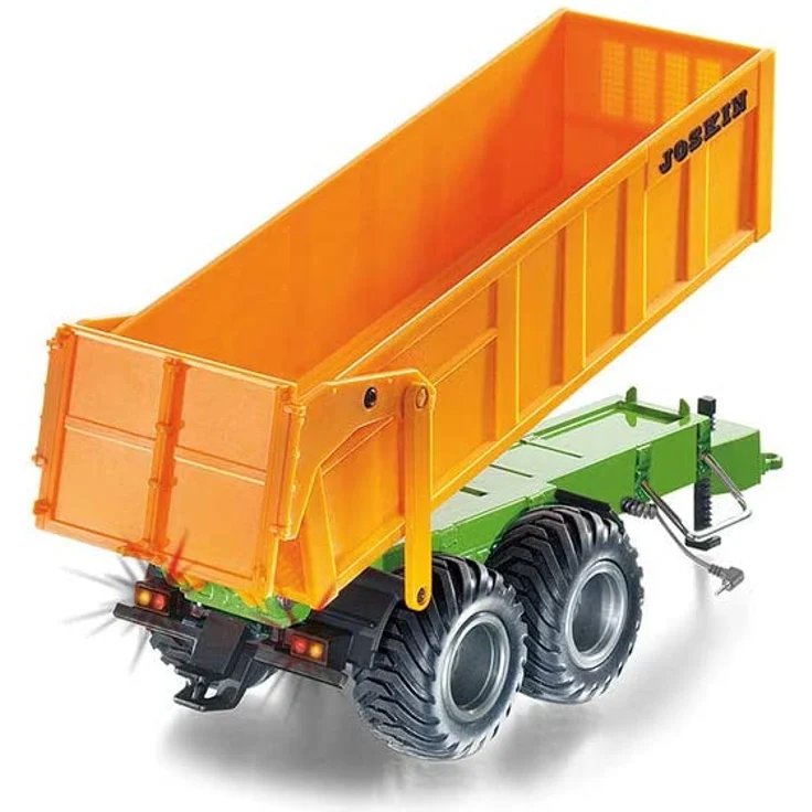 SIKU 6780, Tandem-Achs-Anhänger, 1:32, Fernsteuerbar, Für SIKU CONTROL Fahrzeuge mit Anhängerkupplung, Metall/Kunststoff, Orange – Bild 2