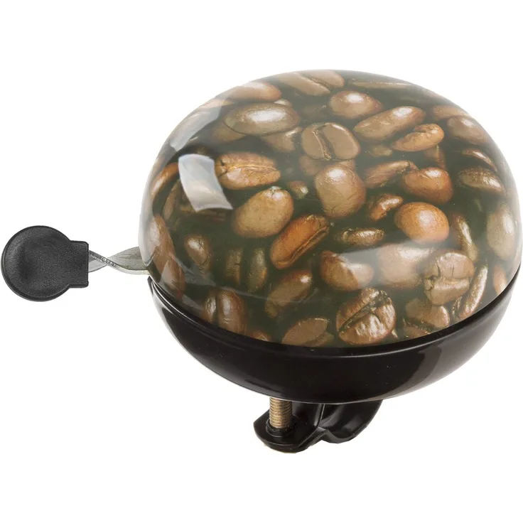 fahrradglocke Ding Dong Coffee 80 mm braun/schwarz