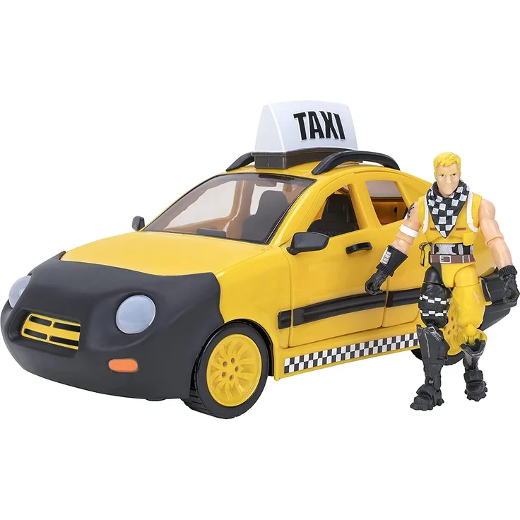 FORTNITE FNT0817 Joy Ride Fahrzeug Taxi Cab, inklusive beweglicher Actionfigur, Spielzeug ab 8 Jahren