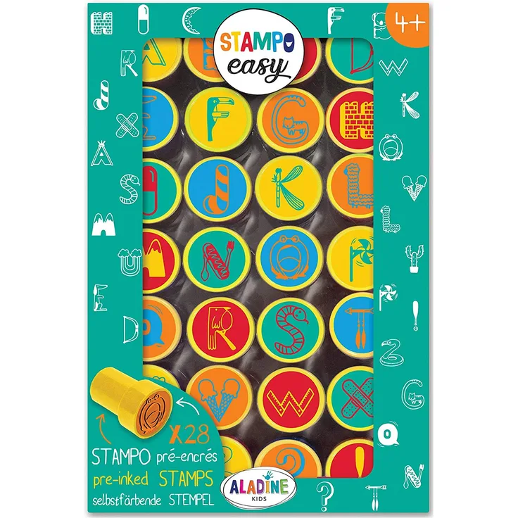 Aladine 03623 Stampo Easy Stempelset, Mehrfarbig