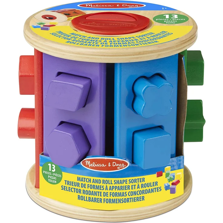 Melissa & Doug 19041 Rollbarer Formensortierer aus Holz (14 Teile) – Bild 5