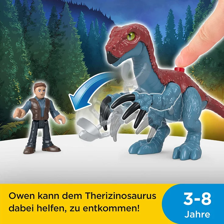Imaginext - Jurassic World - Therizinosaurus & Owen – Bild 2