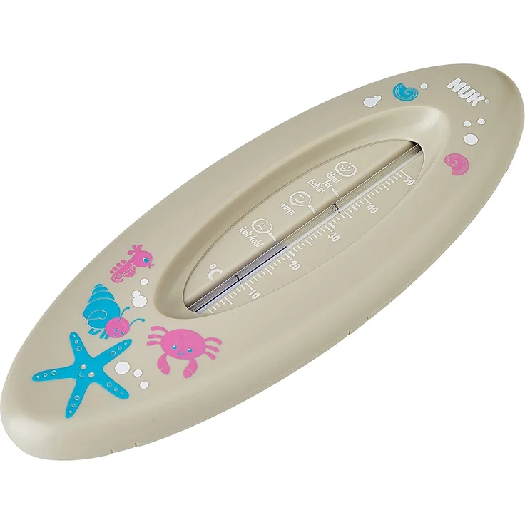 NUK 10256388 Badethermometer für sicheres Baden, natürliche Messflüssigkeit aus Rapsöl, Made in Germany, 1 Stück, grau – Bild 4
