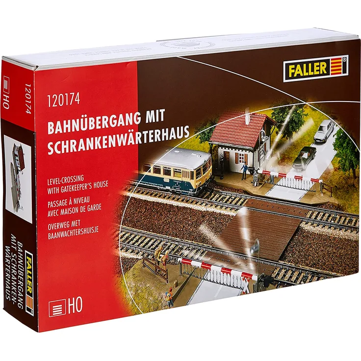 Faller 120174 H0 Bahnbergang mit Schrankenwrterhaus - Bausatz