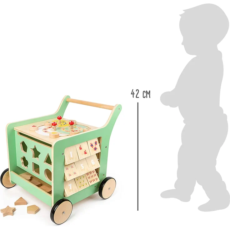 small foot 10947 Lauflernwagen "Move it!", aus 100% FSC®-Zertifiziertem Holz, Motorikspielzeug und Lauflernhilfe – Bild 8