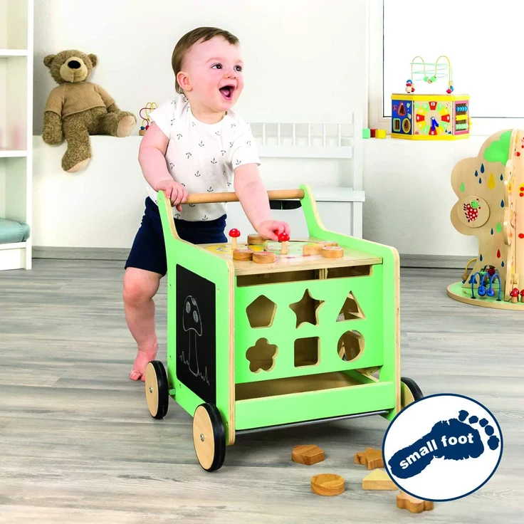 small foot 10947 Lauflernwagen "Move it!", aus 100% FSC®-Zertifiziertem Holz, Motorikspielzeug und Lauflernhilfe – Bild 6