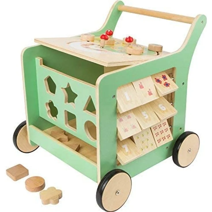 small foot 10947 Lauflernwagen "Move it!", aus 100% FSC®-Zertifiziertem Holz, Motorikspielzeug und Lauflernhilfe – Bild 2