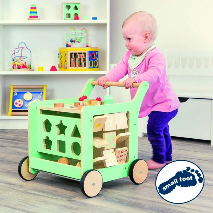 small foot 10947 Lauflernwagen "Move it!", aus 100% FSC®-Zertifiziertem Holz, Motorikspielzeug und Lauflernhilfe – Bild 5