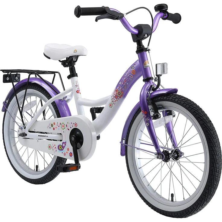Bikestar Kinder Fahrrad Classic, Lila Weiß, ab 18 Zoll – Bild 1
