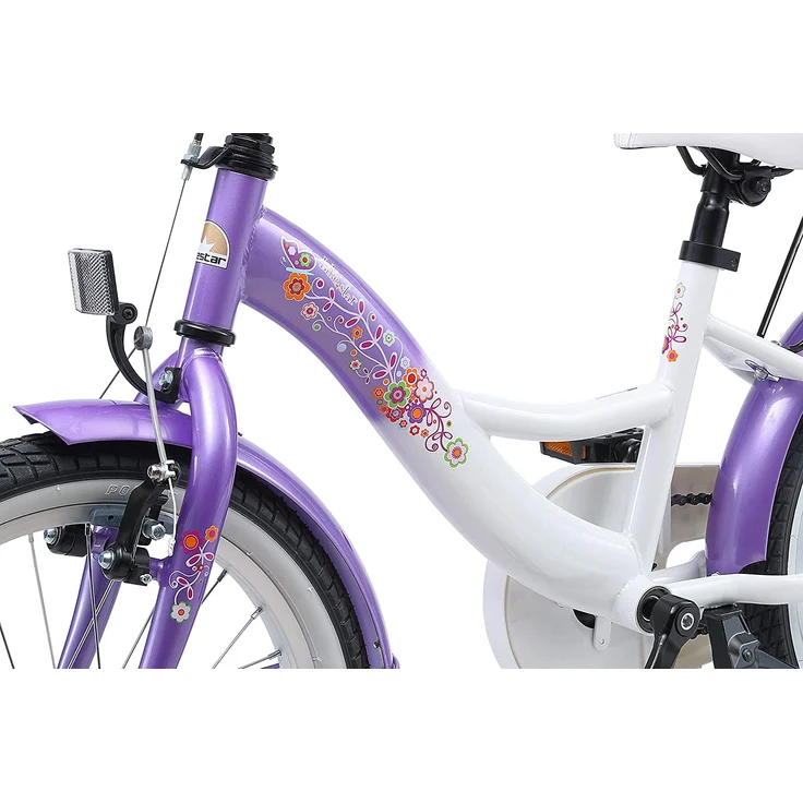 Bikestar Kinder Fahrrad Classic, Lila Weiß, ab 18 Zoll – Bild 8