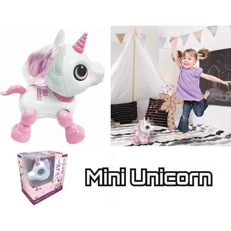 Lexibook ROB02UNI Power Mini-My Little Unicorn Roboter mit Geräuschen, Musik, Lichteffekten, Sprachwiederholungsfunktion und Reaktion auf Geräusche-ROB02UNI – Bild 4