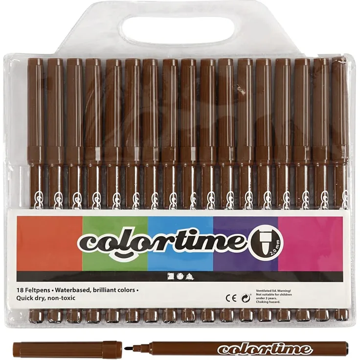 Creativ Company Brown markers 18st.