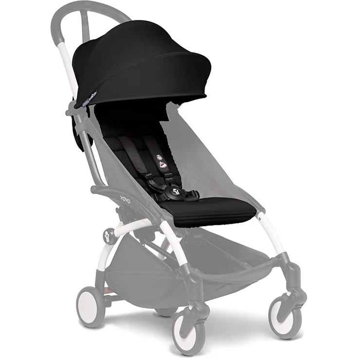 Babyzen 'Yoyo 6+' Textilset, Verdeck und Sitzbezug, ab 6 Monaten, schwarz - Preisvergleich – Bild 1