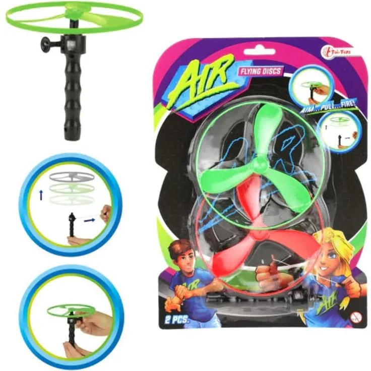 Toi-Toys flugscheiben Air12 cm grün/rot 3-teilig