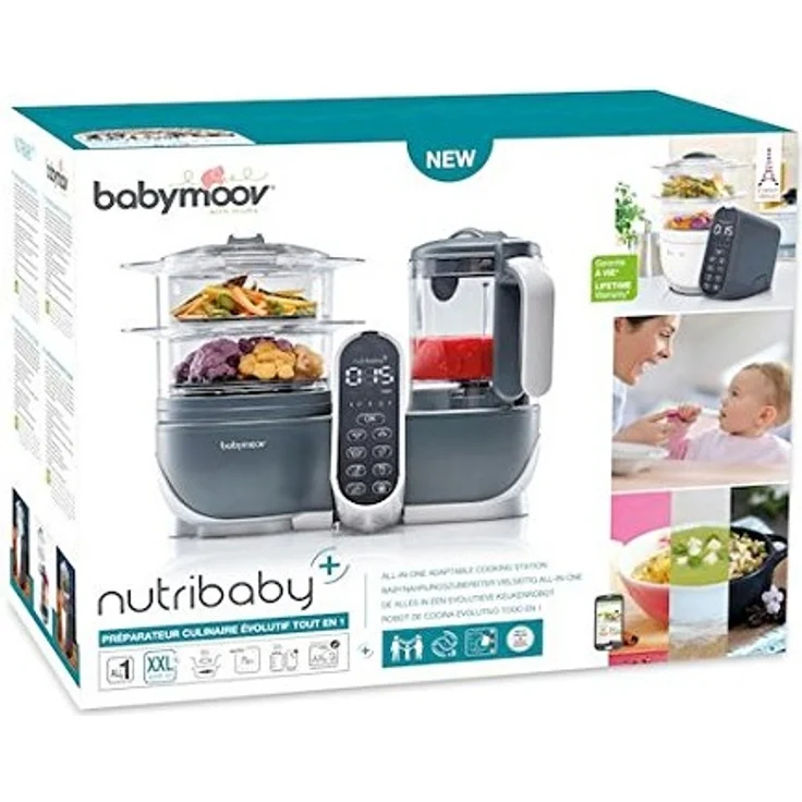 Babymoov 'Nutribaby Plus' Babynahrungszubereiter 5 in 1 Industrial Grey, 2200 ml Fassungsvermögen - Preisvergleich – Bild 7