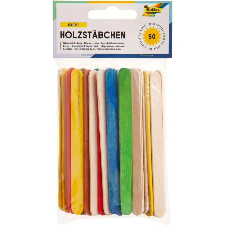 Folia, Holzstäbchen, 114x10x2mm, 50 Stück – Bild 1