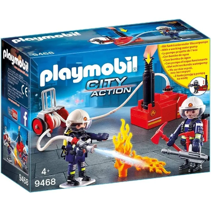 Playmobil 9468 - City Action - Feuerwehrmänner mit Löschpumpe