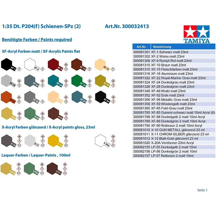 Tamiya 1:35 Deutsche P204 Schienen-Panzer 300032413 – Bild 3