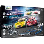 Darda 50244 Rennbahn Set Turbo Fighter, Autorennbahn Autos, Rennstrecke ca. 5,3 m, mit 2 Loopings, 2 Kurven, 28 Teile und 2 DTM Rennwagen, Rennauto Spielset, Kinder ab 5 Jahre - Preisvergleich