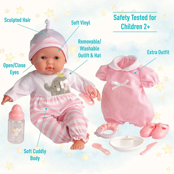 JC TOYS 102-30040 Berenguer Boutique Babypuppe, 38 cm – Bild 3
