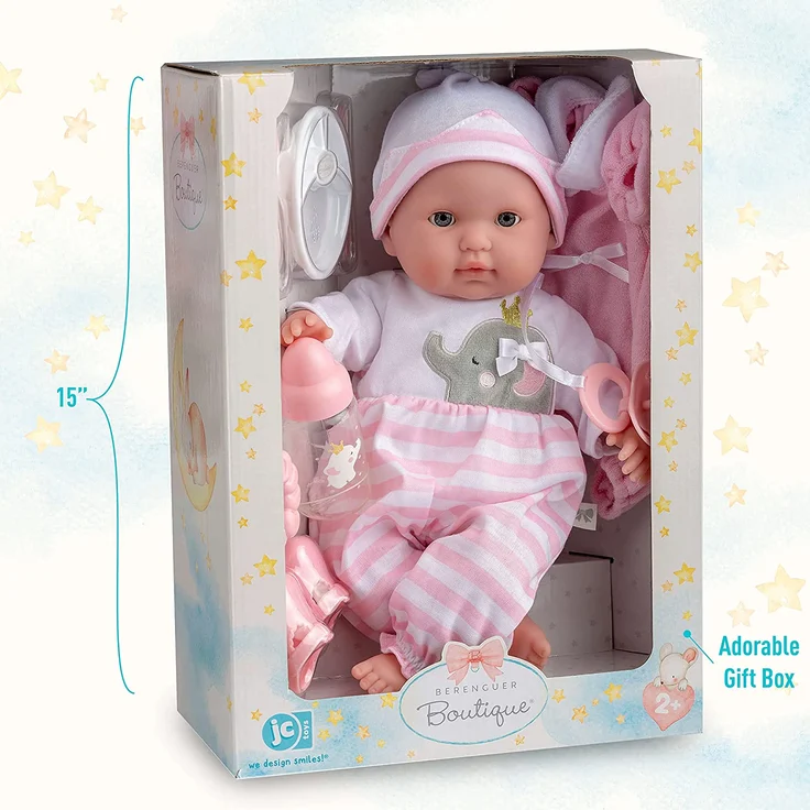 JC TOYS 102-30040 Berenguer Boutique Babypuppe, 38 cm – Bild 6