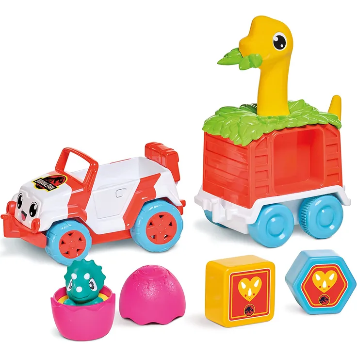 Toomies E73253 Tomy World Rettungs Ranger, Baby, Schiebespielzeug, Dino Kinder, Jurassic Park Spielzeug, Lernspielzeug mit Farben & Geräuschen, geeignet ab 1 Jahr, Mehrfarbig