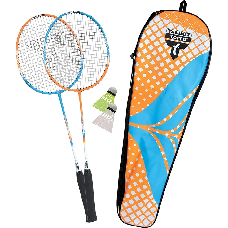 Talbot Torro Badminton-Set 2-Attacker, 2 Schläger, 2 Federbälle, in wertiger Tasche, 449402 – Bild 1