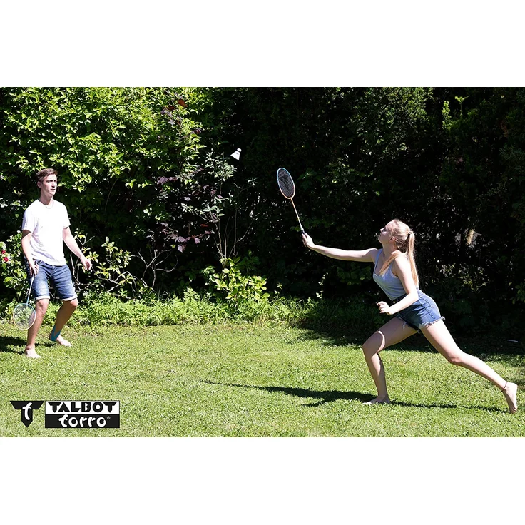Talbot Torro Badminton-Set 2-Attacker, 2 Schläger, 2 Federbälle, in wertiger Tasche, 449402 – Bild 5