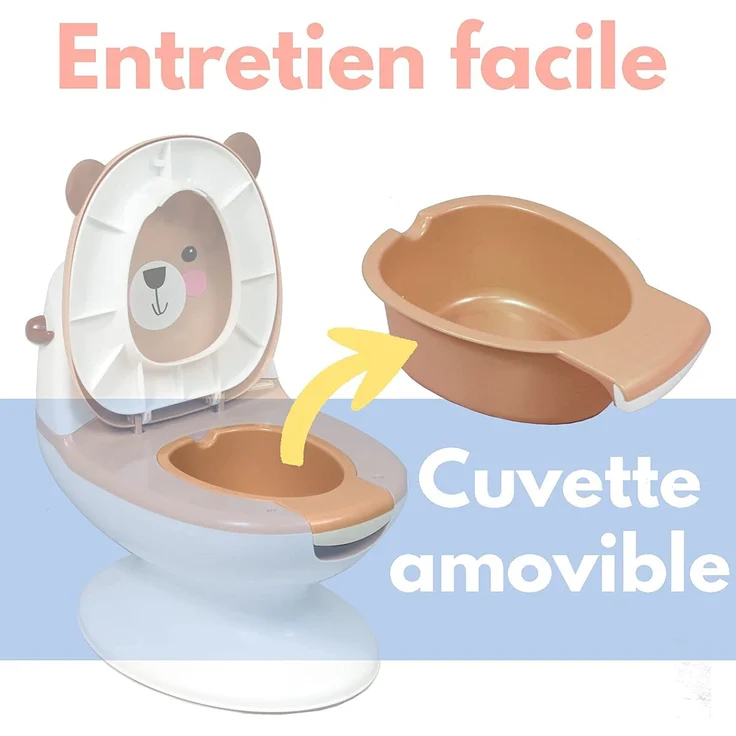 Bambisol Töpfchen für Babys, Toilette, Bär, Sauberkeit für Kinder, pflegeleicht – Bild 4