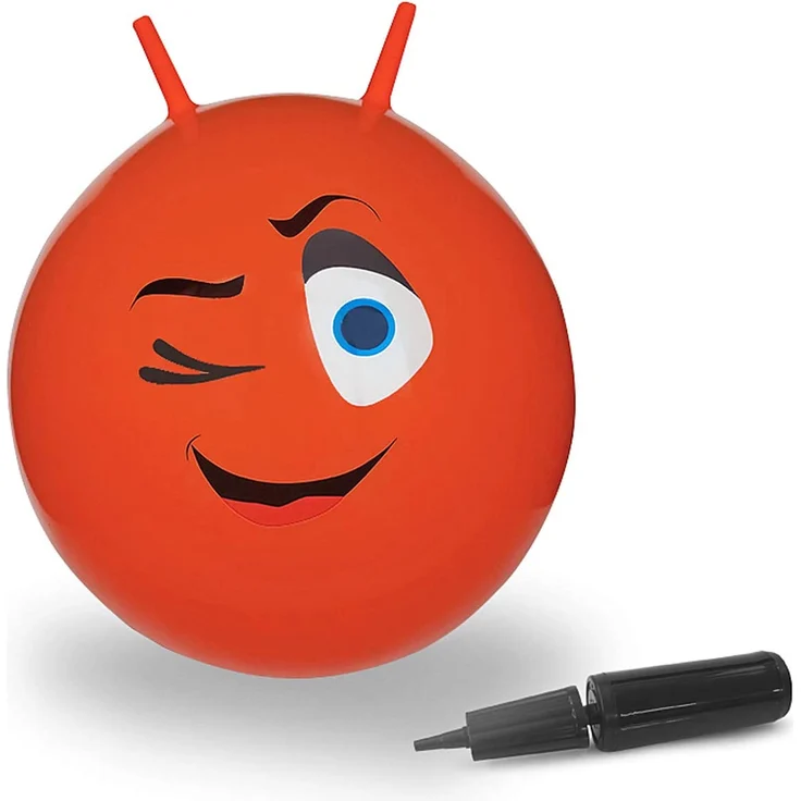 Jamara 460460 Hüpfball Eye - bis 50 kg, fördert den Gleichgewichtssinn und die motorischen Fähigkeiten, robust und widerstandsfähig, pflegeleicht, rot – Bild 1