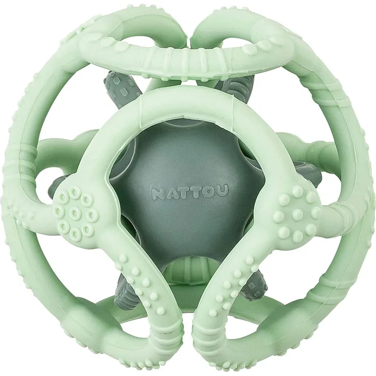 Nattou Silikonbälle 2er Set, Zum Greifen und Beißen, BPA-frei, Ø 10 cm + 7 cm, Silicon, Mintgrün/Grasgrün - Preisvergleich