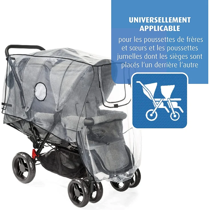 Reer RainCover Duo Regenschutz für Geschwisterwagen – Bild 4
