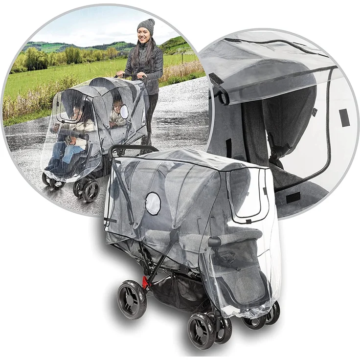 Reer RainCover Duo Regenschutz für Geschwisterwagen – Bild 8