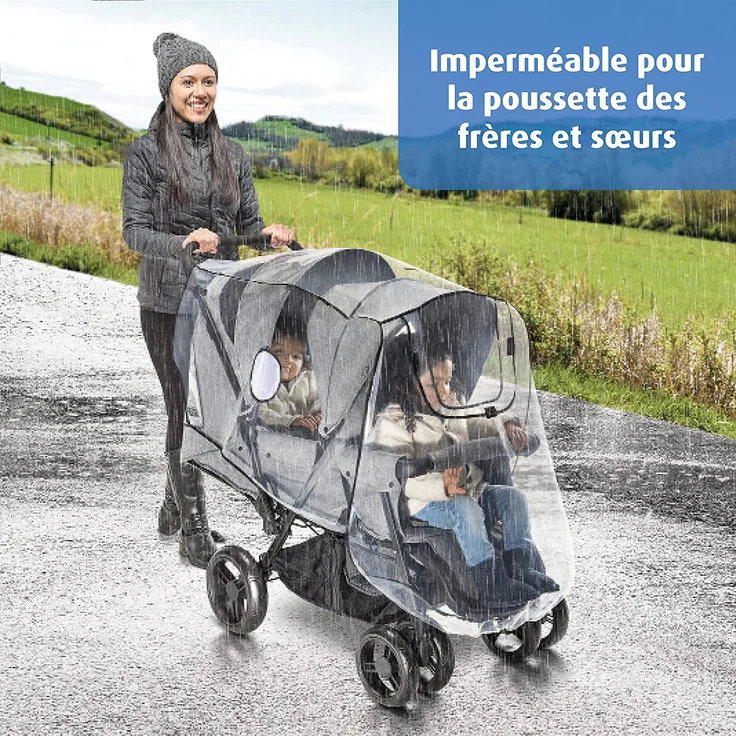 Reer RainCover Duo Regenschutz für Geschwisterwagen – Bild 2