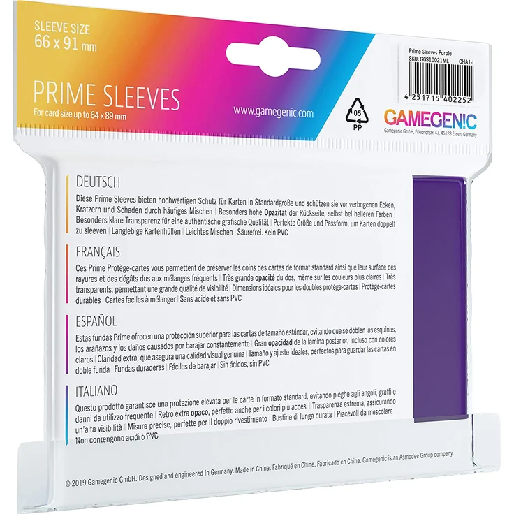 PRIME Sleeves Purple: Prime (66 x 91 mm, 100 Stück) – Bild 2