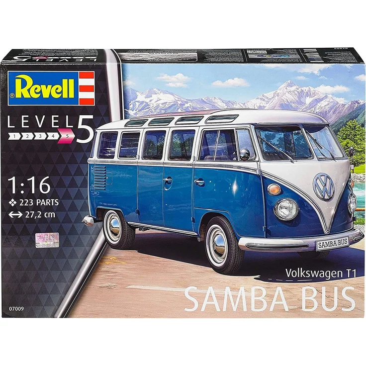 Revell Modellbausatz Auto 1:16 - Volkswagen VW T1 Bulli Samba Bus im Maßstab 1:16, Level 5, originalgetreue Nachbildung mit vielen Details, VW Bus, 07009 – Bild 2