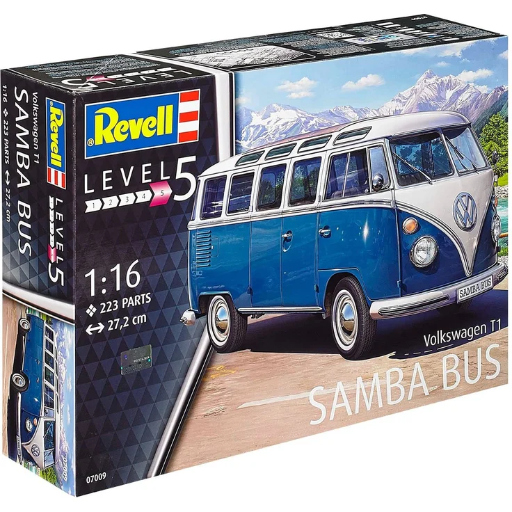 Revell Modellbausatz Auto 1:16 - Volkswagen VW T1 Bulli Samba Bus im Maßstab 1:16, Level 5, originalgetreue Nachbildung mit vielen Details, VW Bus, 07009 – Bild 13