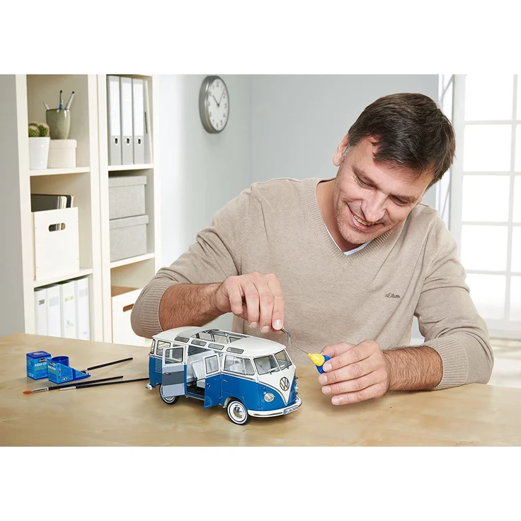 Revell Modellbausatz Auto 1:16 - Volkswagen VW T1 Bulli Samba Bus im Maßstab 1:16, Level 5, originalgetreue Nachbildung mit vielen Details, VW Bus, 07009 – Bild 12